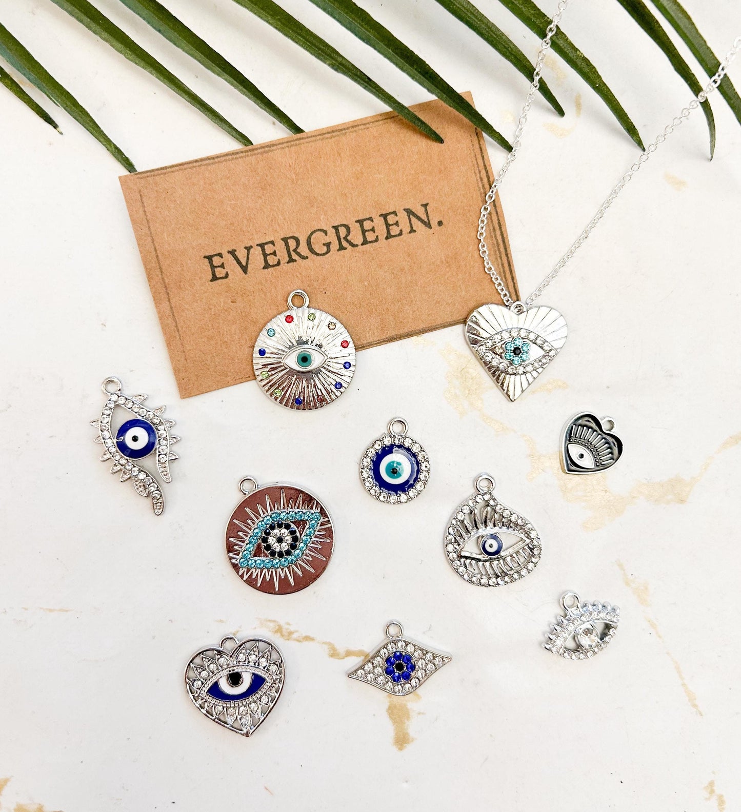 Silver Evil Eye Pendant - Variety Of Chains Available!
