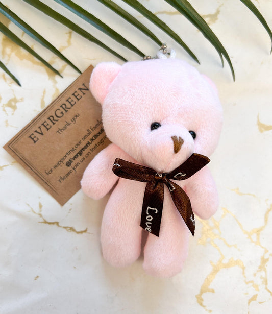 Soft Jointed Mini Bear With "Love" Ribbon Bow - Wide Variety Of Colours Available!