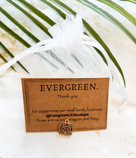 Double Happiness Pendant / Charm Red / Gold - Variety Of Chains Available!