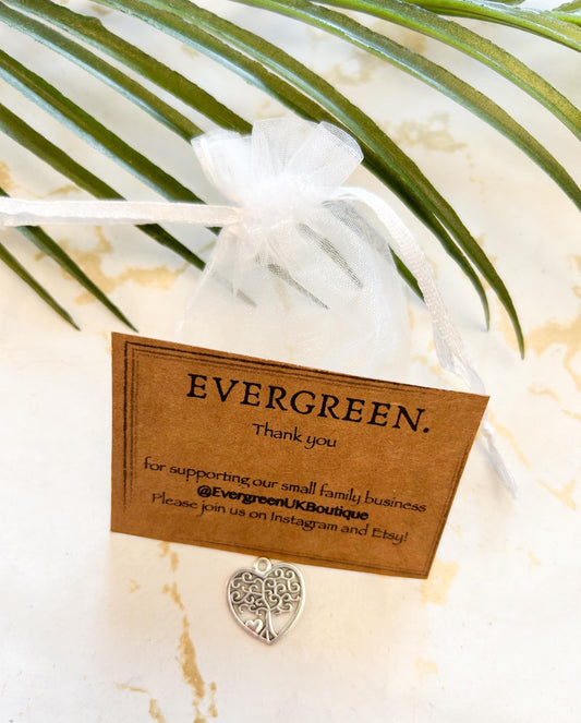 Love Heart Tree Of Life Pendant / Charm - Variety Of Chains Available!