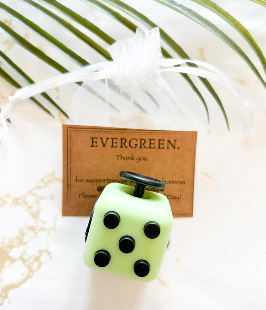 Fidget Cube For Stress / ADHD / Autism / Anxiety Relief - Click, Spin, Flip, Glide, Roll, Breathe