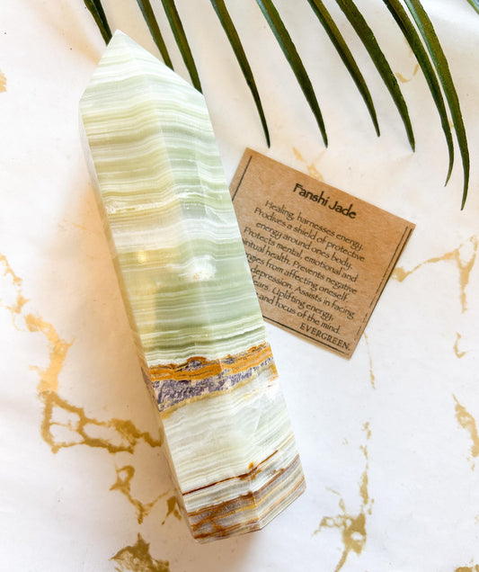 Fanshi Jade Crystal Tower - Healing, Energy & Protection