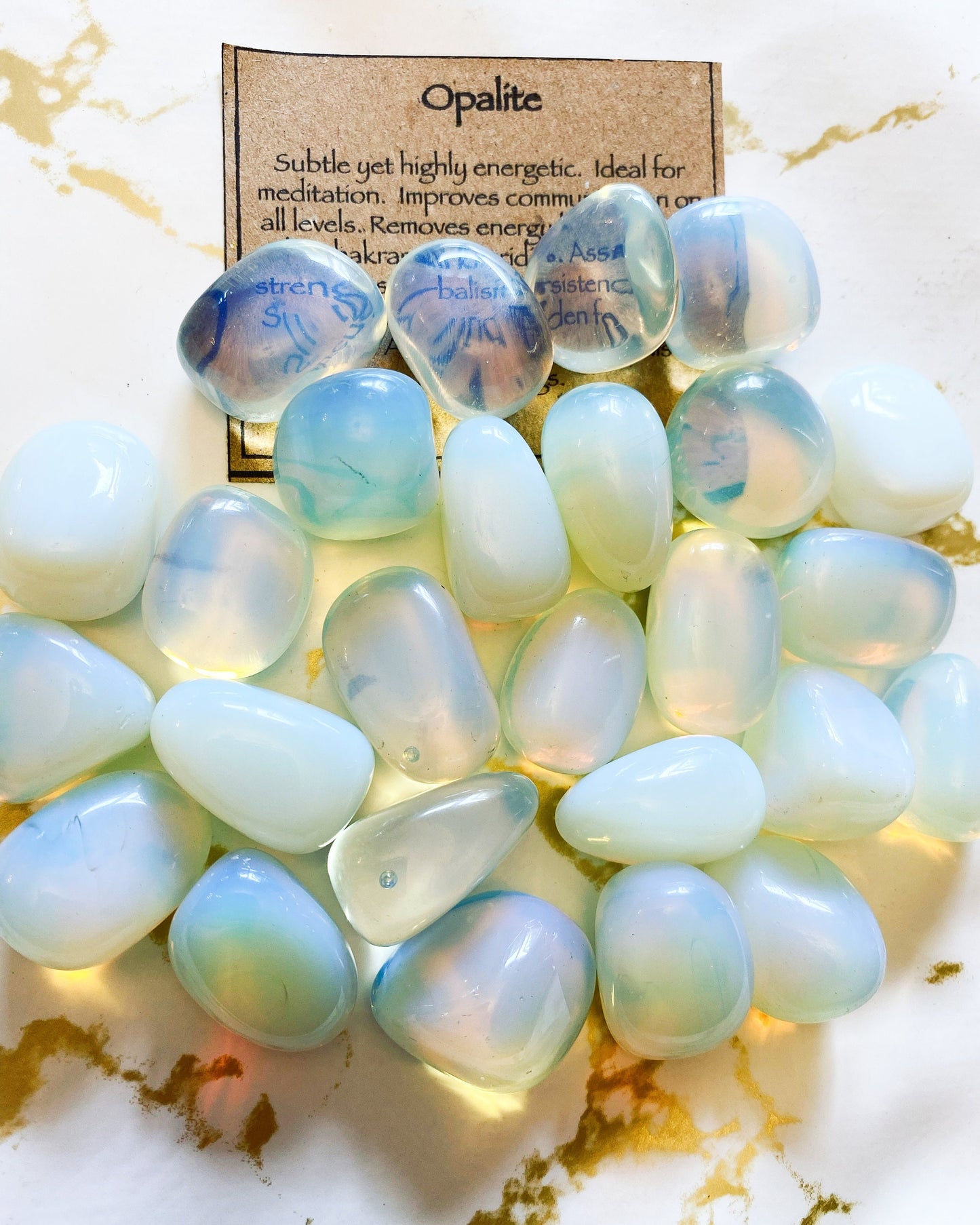 Opalite Crystal Tumbled Stone - Energy, Healing, Meditation