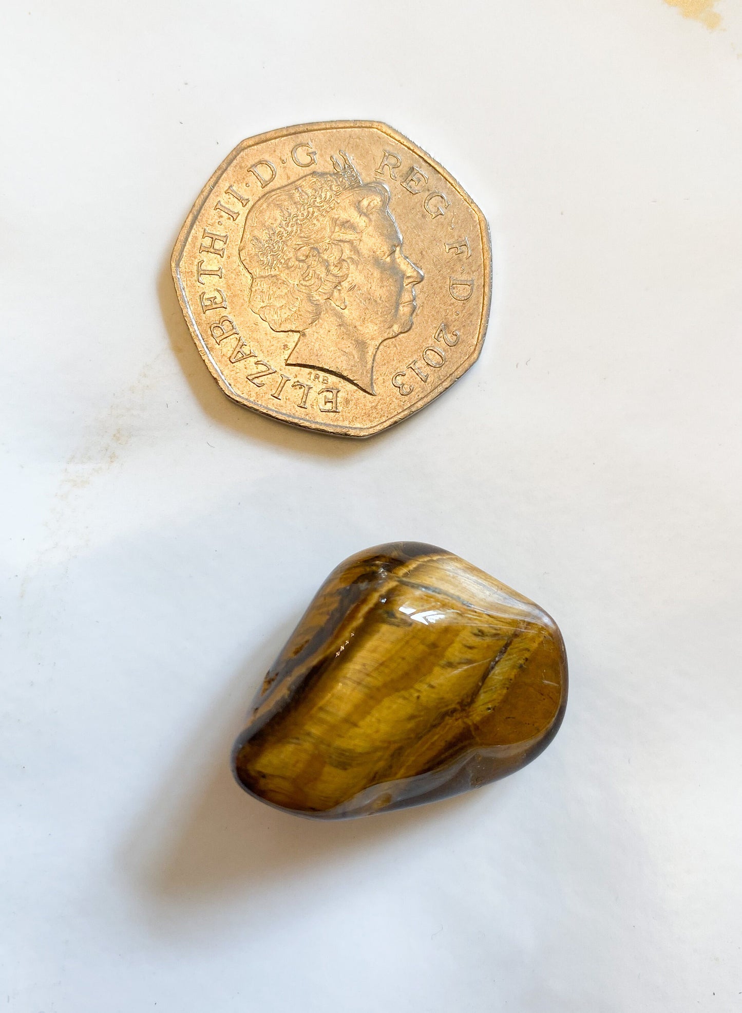Gold Tiger Eye Crystal Tumbled Stone - Courage, Stability, Self-Worth