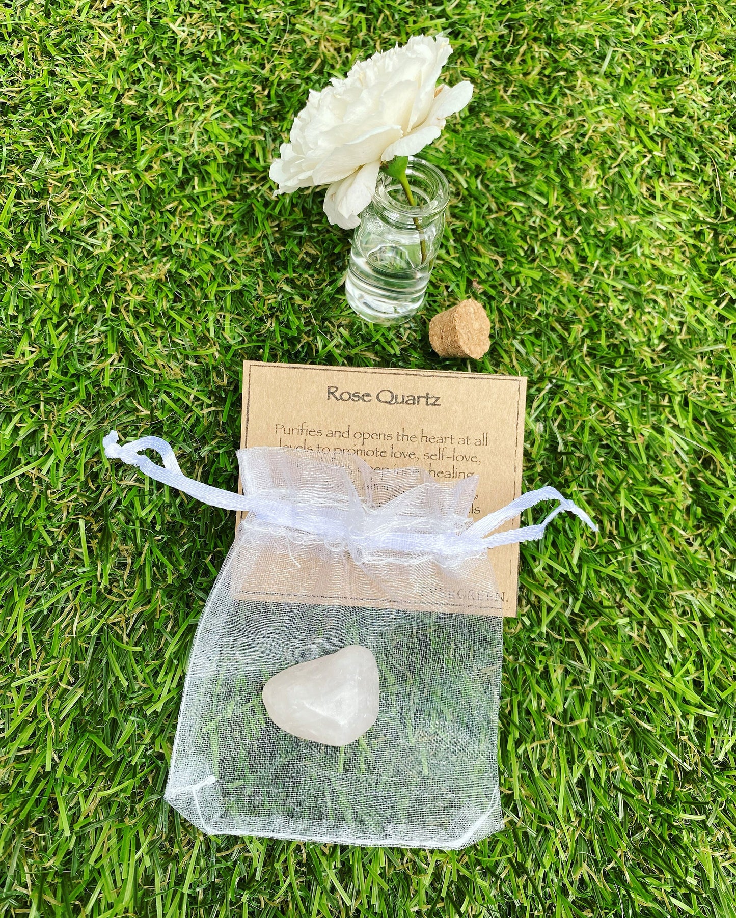 Rose Quartz Crystal Tumbled Stone - Love, Healing, Friendship, Peace