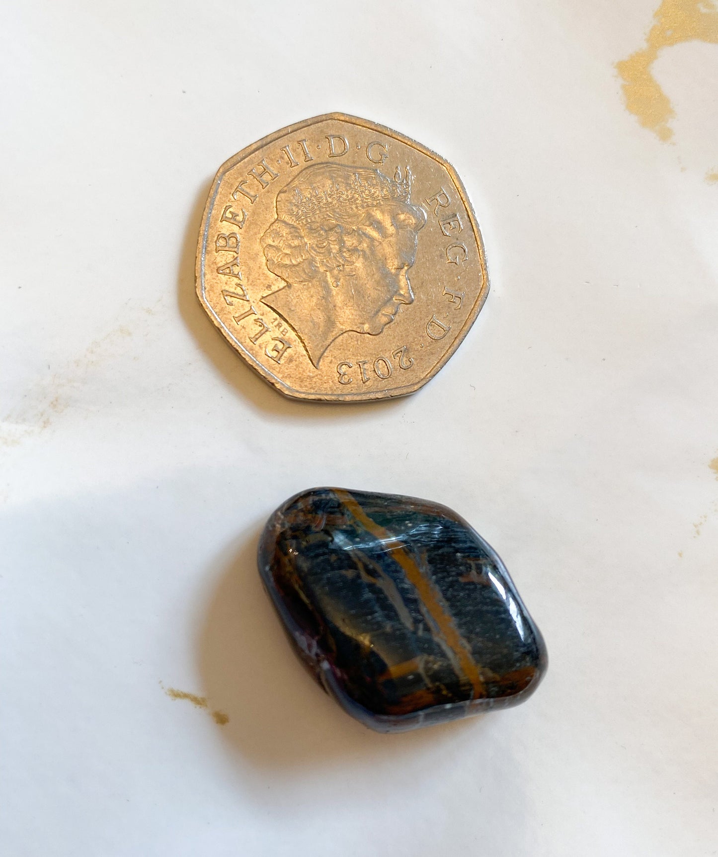 Blue Tiger Eye Crystal Tumbled Stone - Anxiety, Healing, Focus, Protection