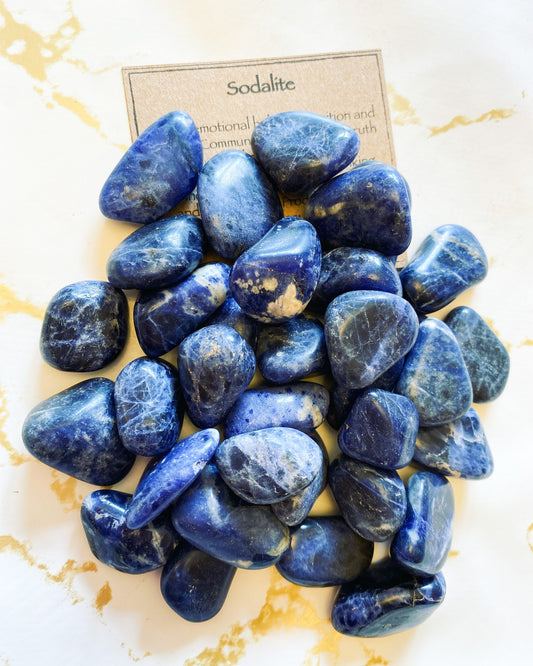 Sodalite Crystal Tumbled Stone - Truth, Communication & Clarity