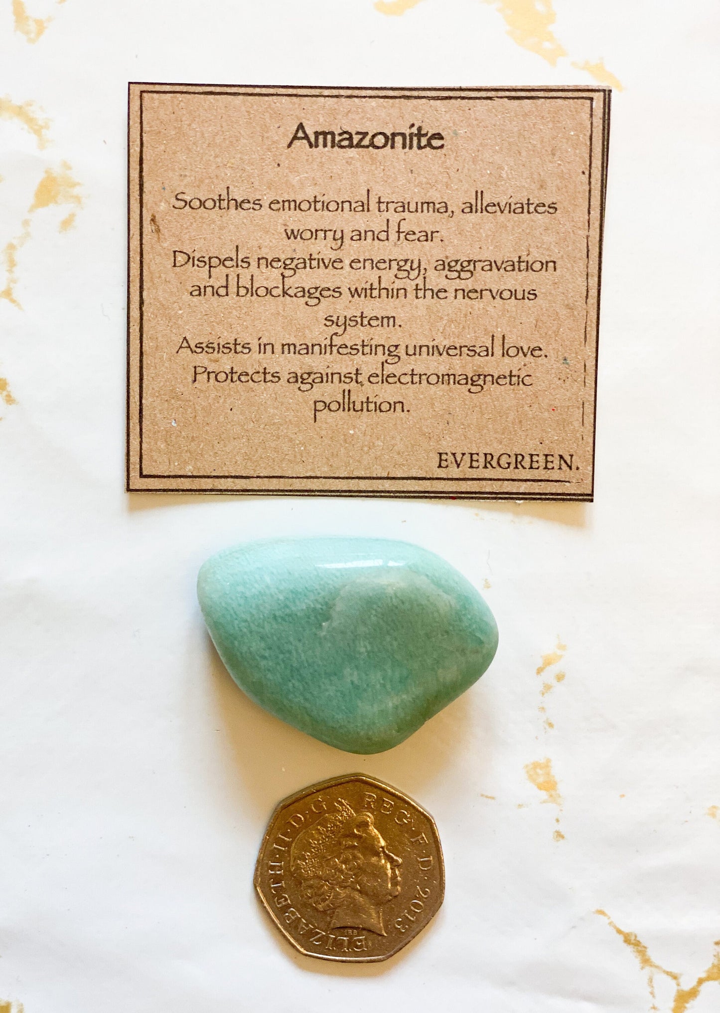 Amazonite Crystal Tumbled Stone - Soothing, Love & Protection