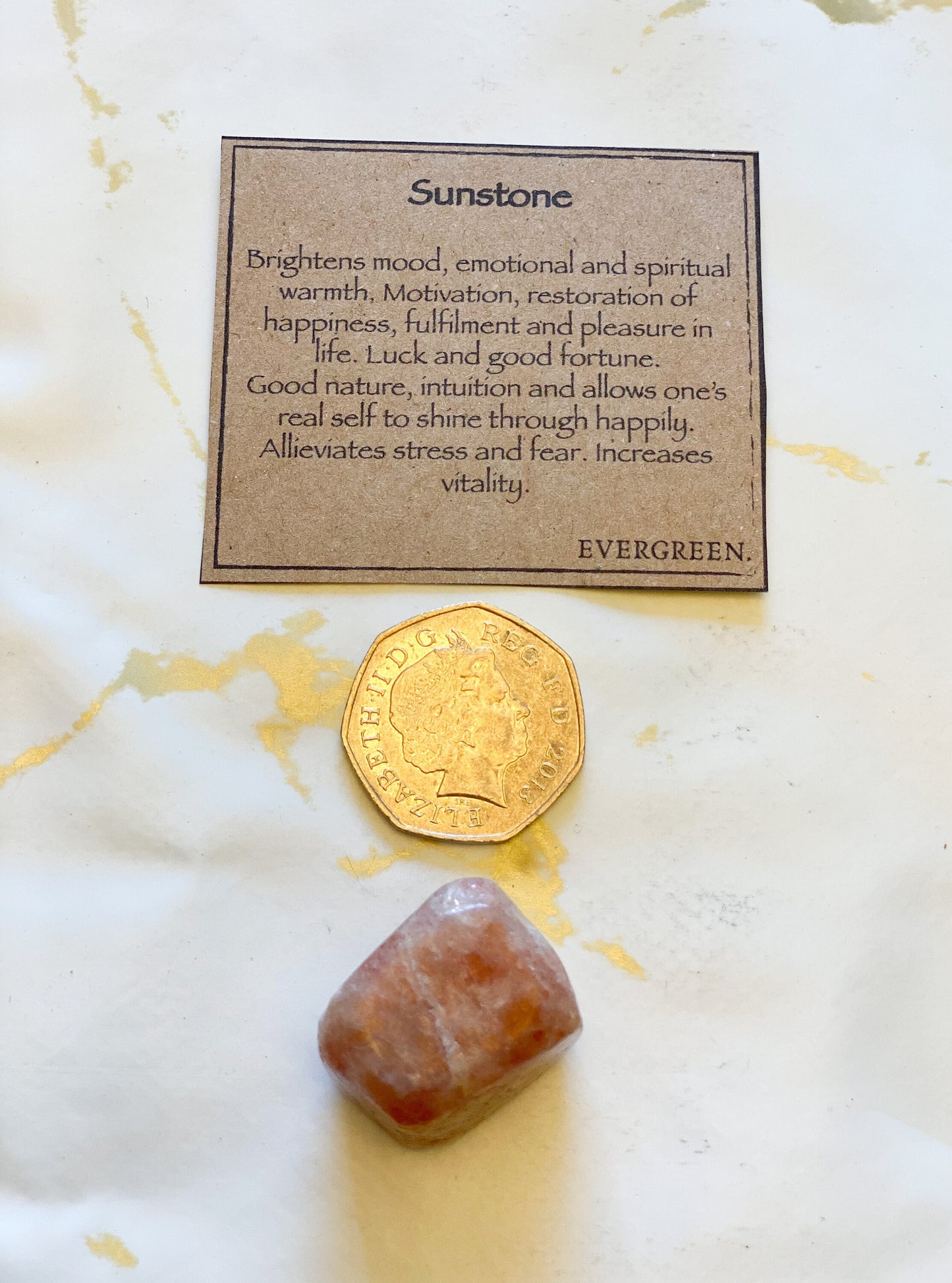 Sunstone Crystal Tumbled Stone - Motivation, Restoration & Happiness