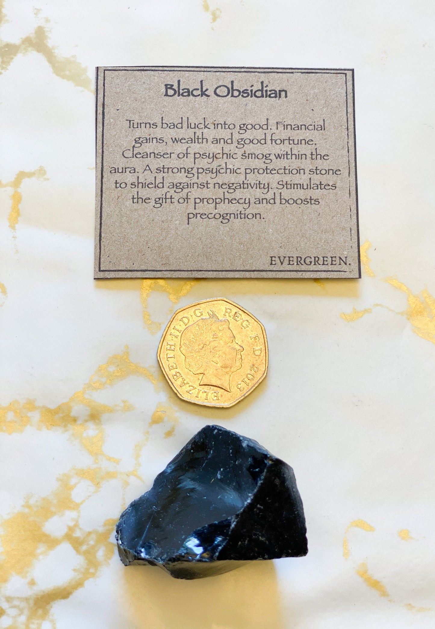 Black Obsidian Raw Crystal / Rough - Financial Gain, Good Fortune & Luck