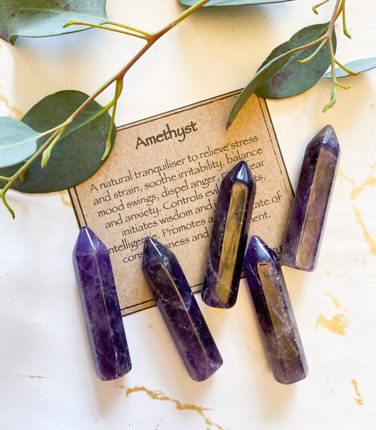 Amethyst Crystal Point - Wisdom, Intelligence & Contentment