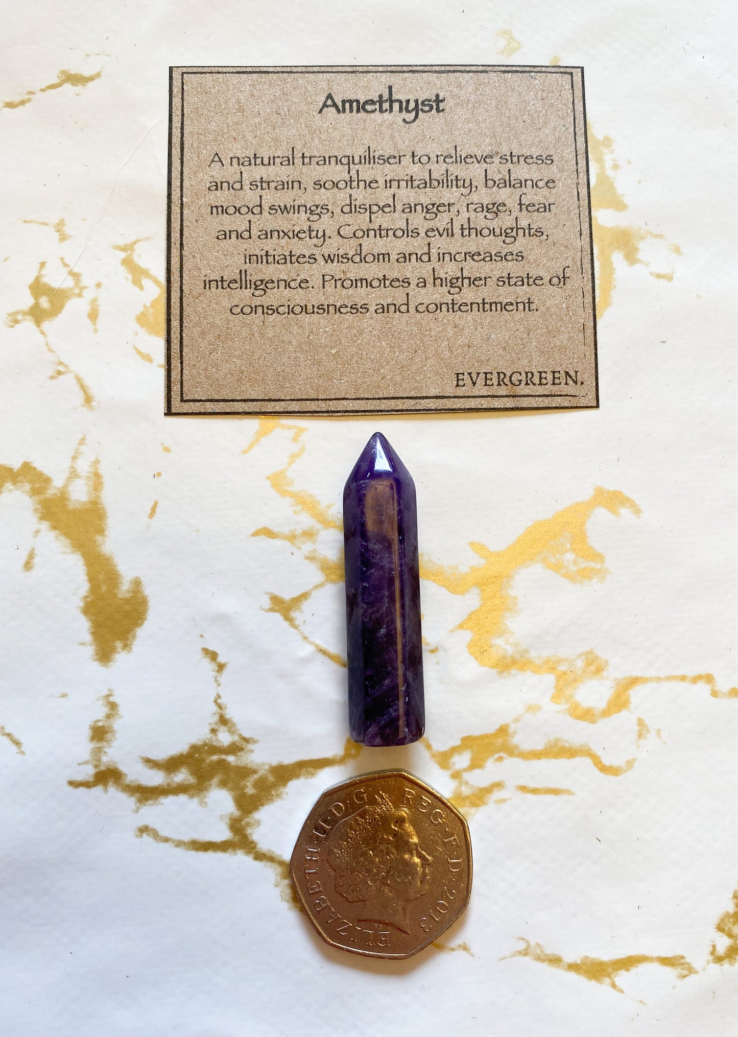 Amethyst Crystal Point - Wisdom, Intelligence & Contentment