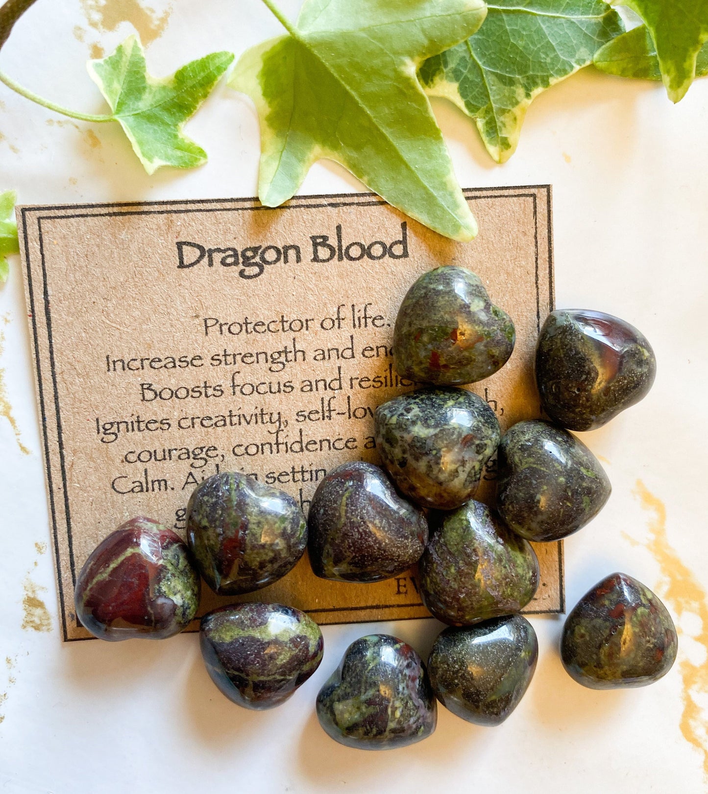 Small Dragon Blood Crystal Heart 15mm - Strength, Endurance & Resilience