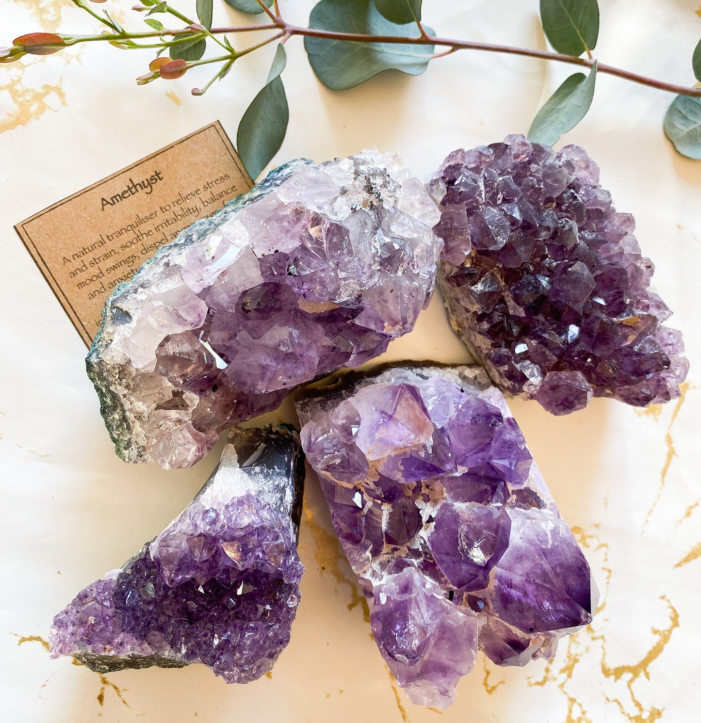 Amethyst Raw Crystal Cluster - Wisdom, Intelligence & Contentment