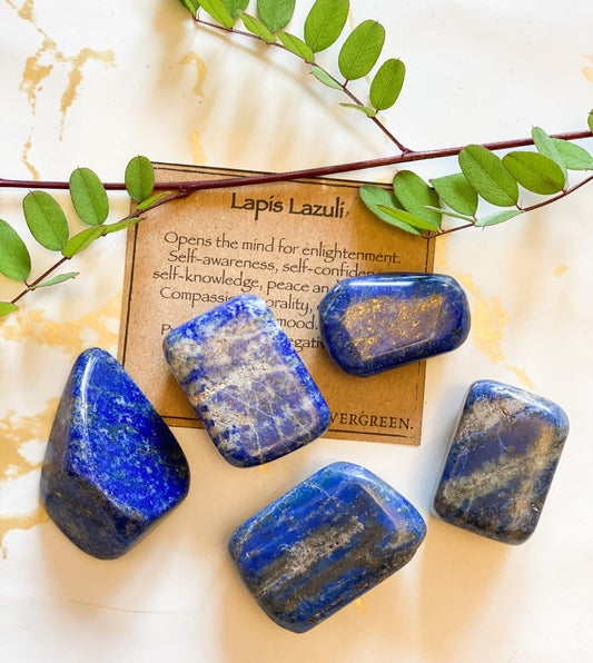 Lapis Lazuli Crystal Tumbled Stone - Protection, Enlightenment & Self-Awareness