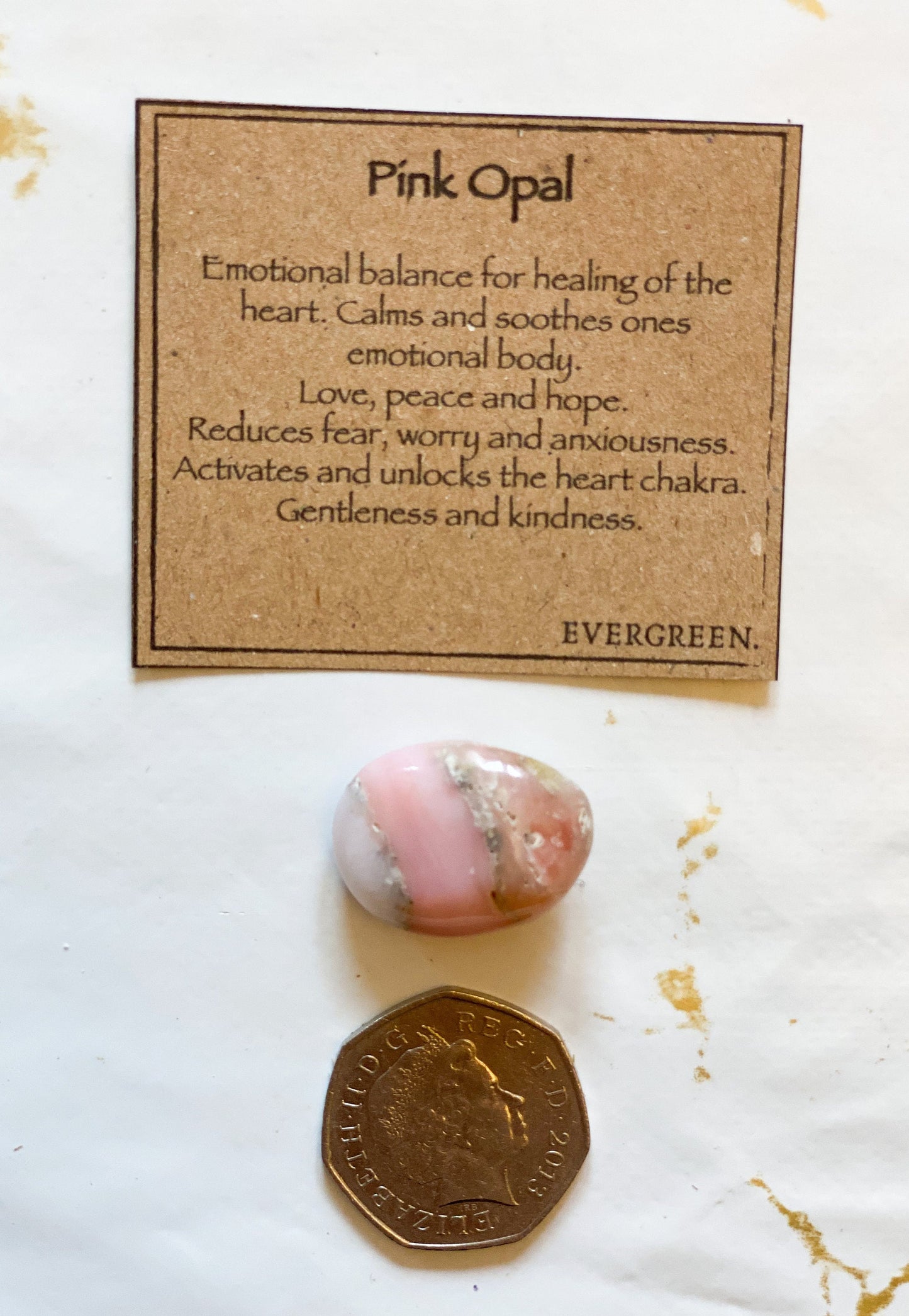 Pink Opal Crystal Tumbled Stone - Love, Peace & Hope