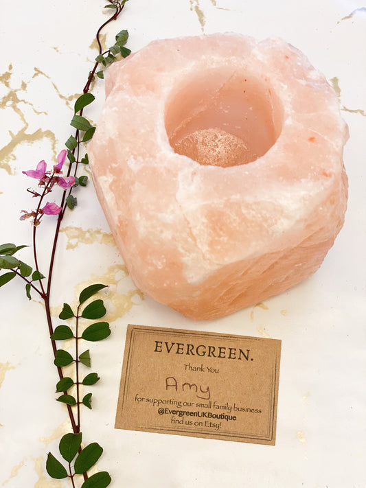Himalayan Salt Tealight Candle Holder - Neutralises Air & Removes Allergens