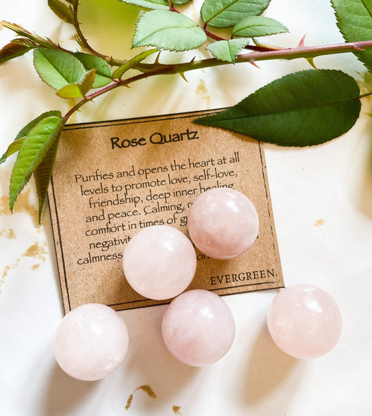 Rose Quartz Crystal Sphere 20mm / 25mm - Love, Friendship & Healing