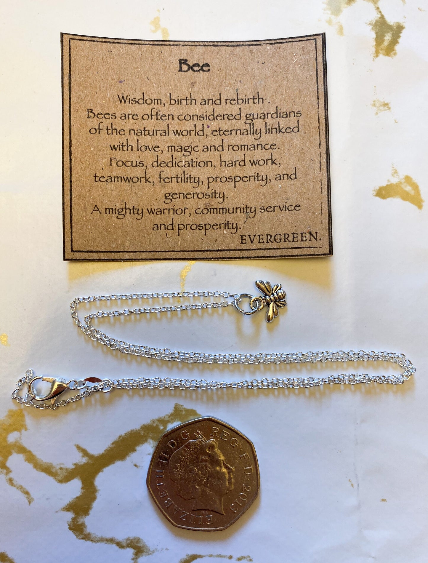 Bee Pendant - Wisdom, Rebirth & Dedication