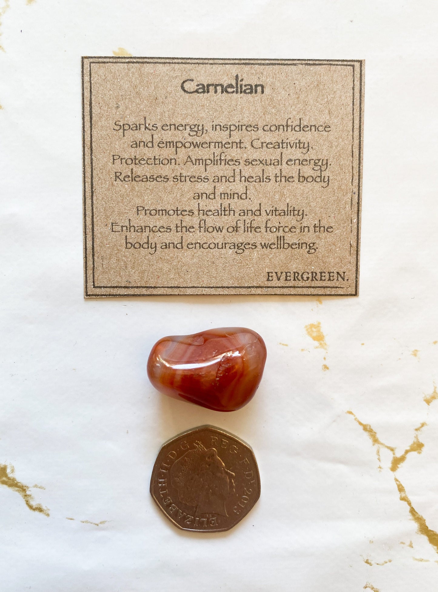 Carnelian Crystal Tumbled Stone - Confidence, Empowerment & Energy