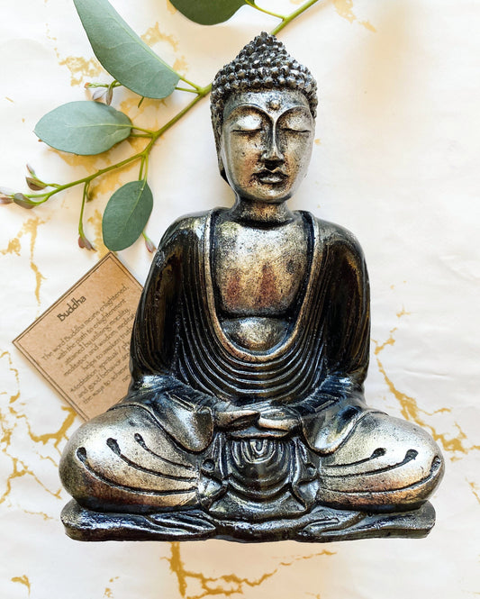 Handmade Buddha Statue - Peace, Love & Meditation
