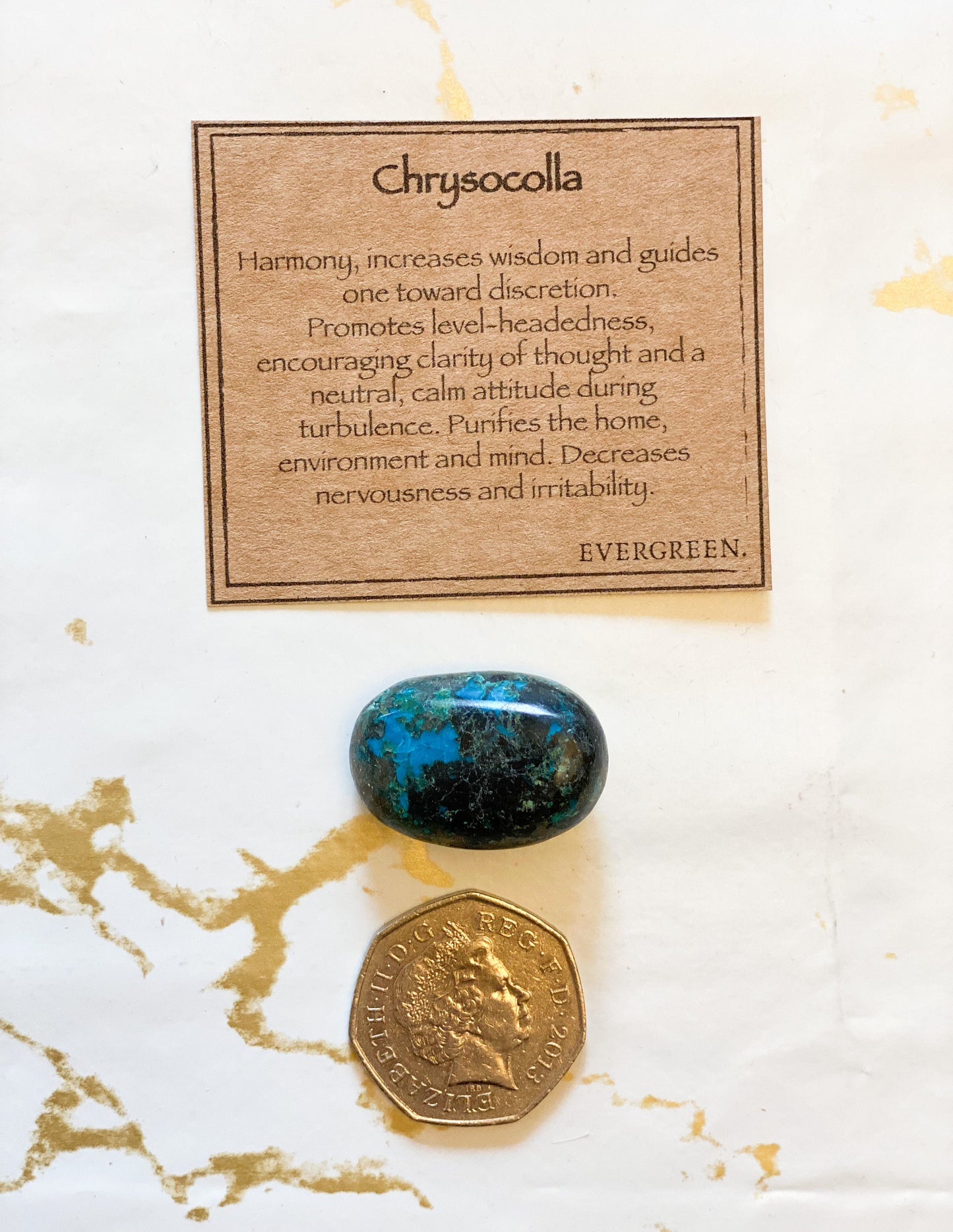 Chrysocolla Crystal Tumbled Stone - Harmony, Wisdom & Clarity