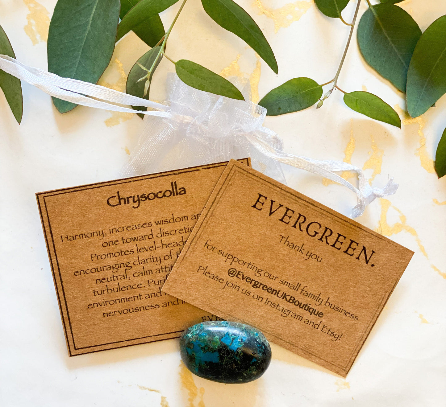 Chrysocolla Crystal Tumbled Stone - Harmony, Wisdom & Clarity