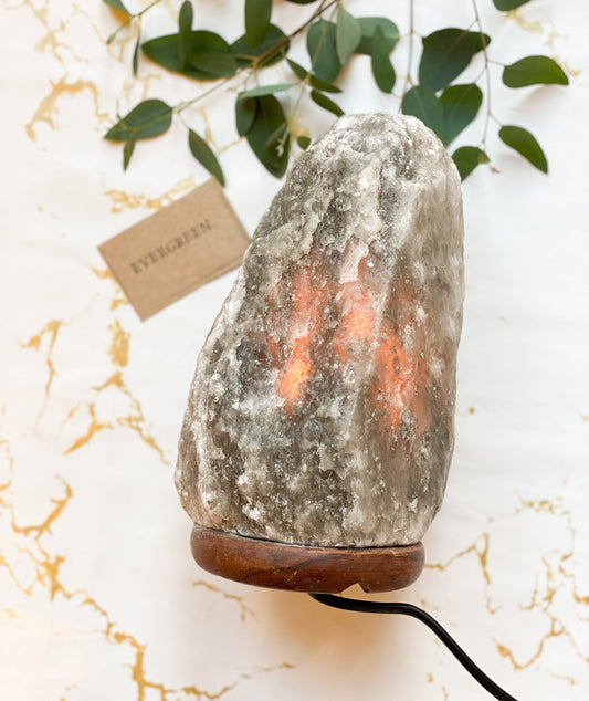 Grey Himalayan Crystal Salt Lamp 2kg - 3kg