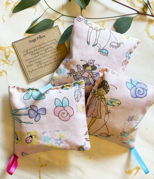 Children's White Sage Pillow - Cleanses, Purifies & Removes Negativity