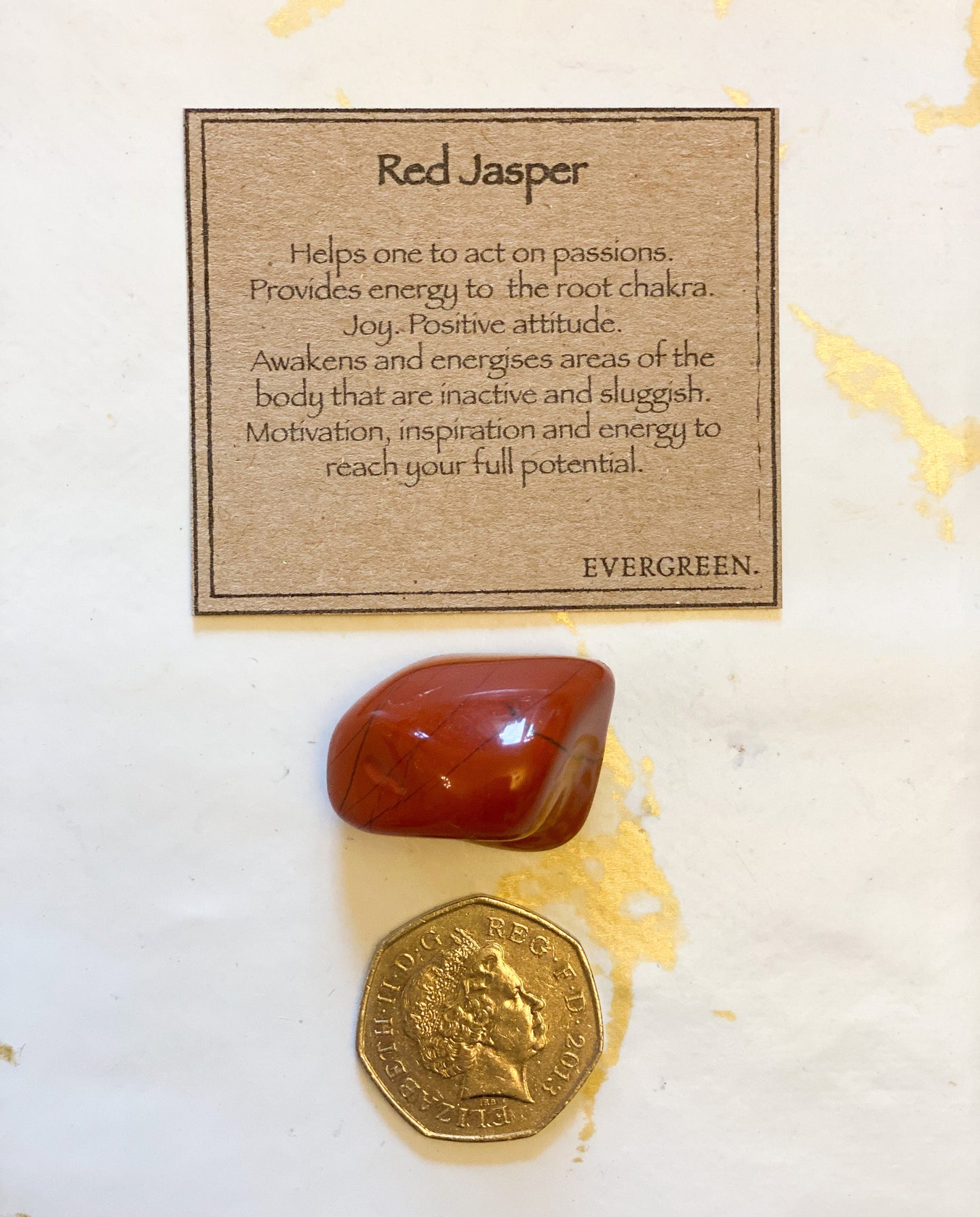 Red Jasper Crystal Tumbled Stone - Motivation, Inspiration & Energy