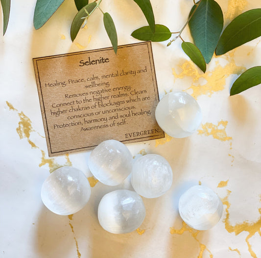 Selenite Crystal Tumbled Stone - Peace, Clarity & Wellbeing
