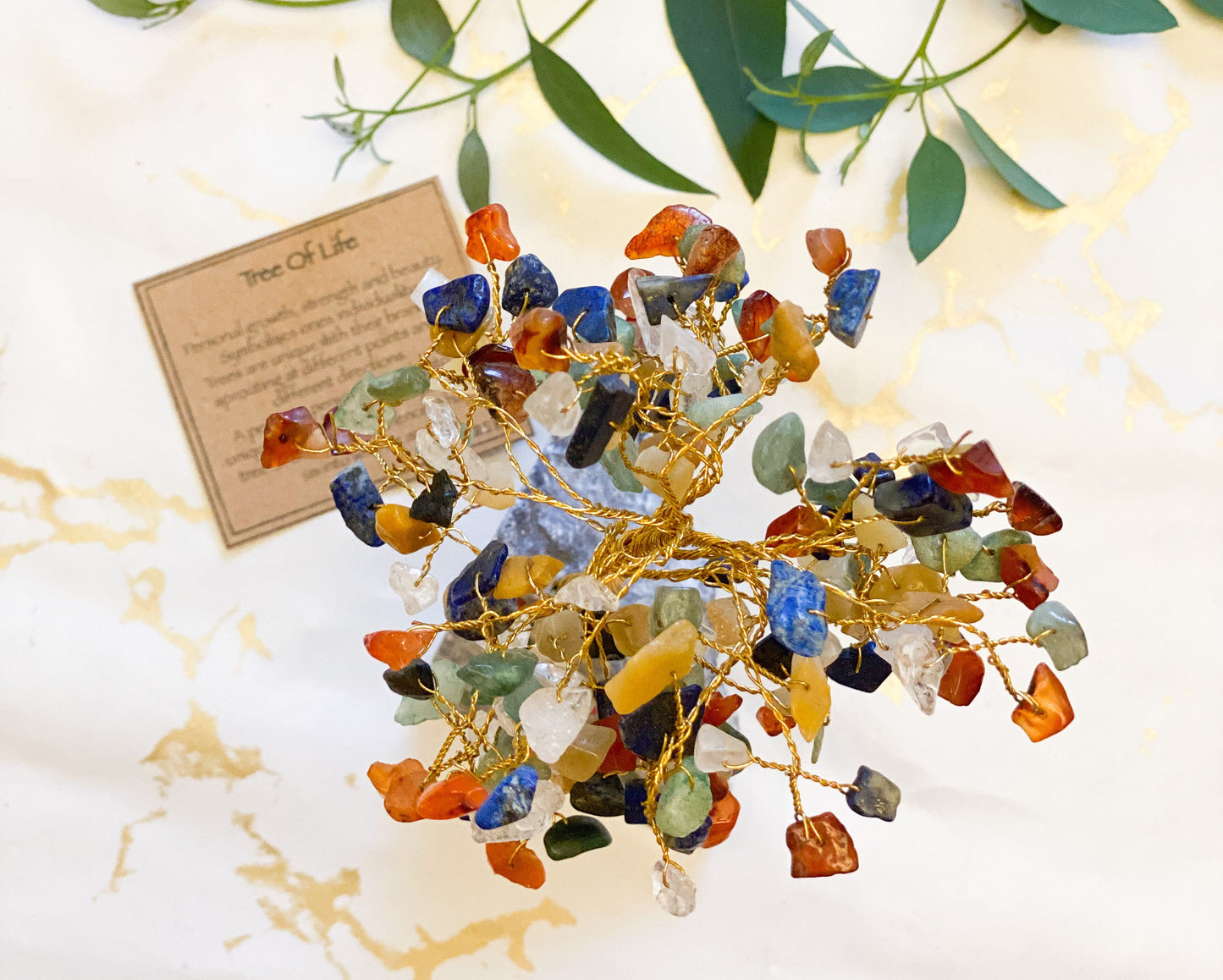 Handmade Indian Crystal Gemstone Tree - Wide Selection Available!