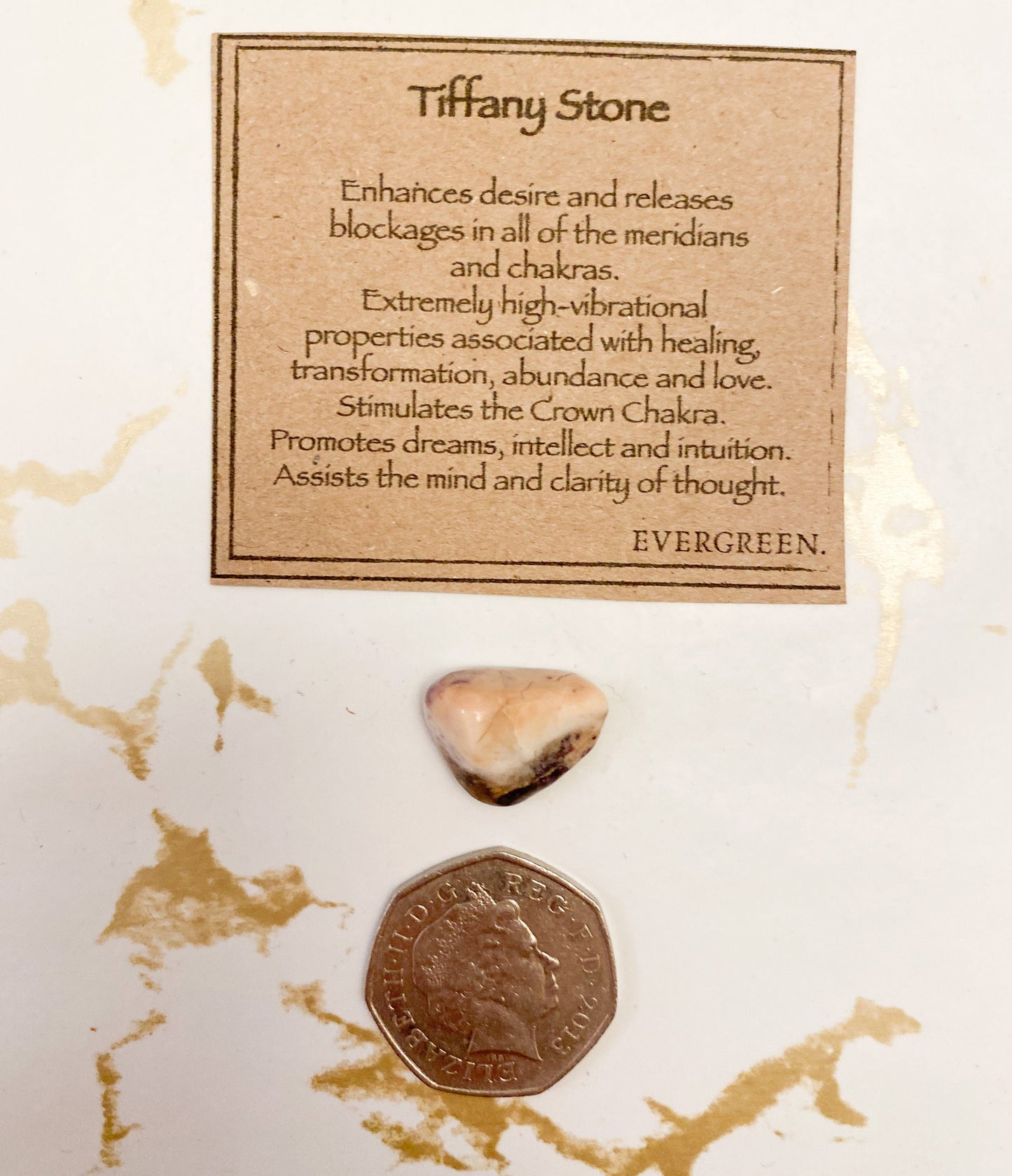 Tiffany Stone Crystal Tumbled Stone - Healing, Transformation & Love