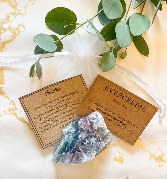 Raw / Rough Fluorite Crystal  - Positivity, Balance & Self-Confidence