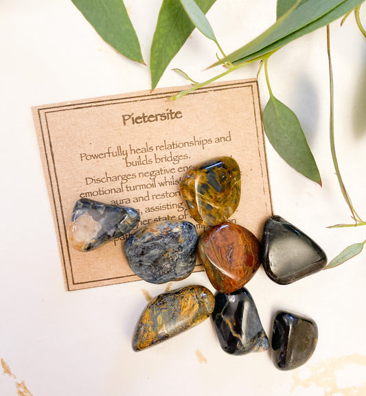 Pietersite Crystal Tumbled Stone - Healing, Compassion & Courage