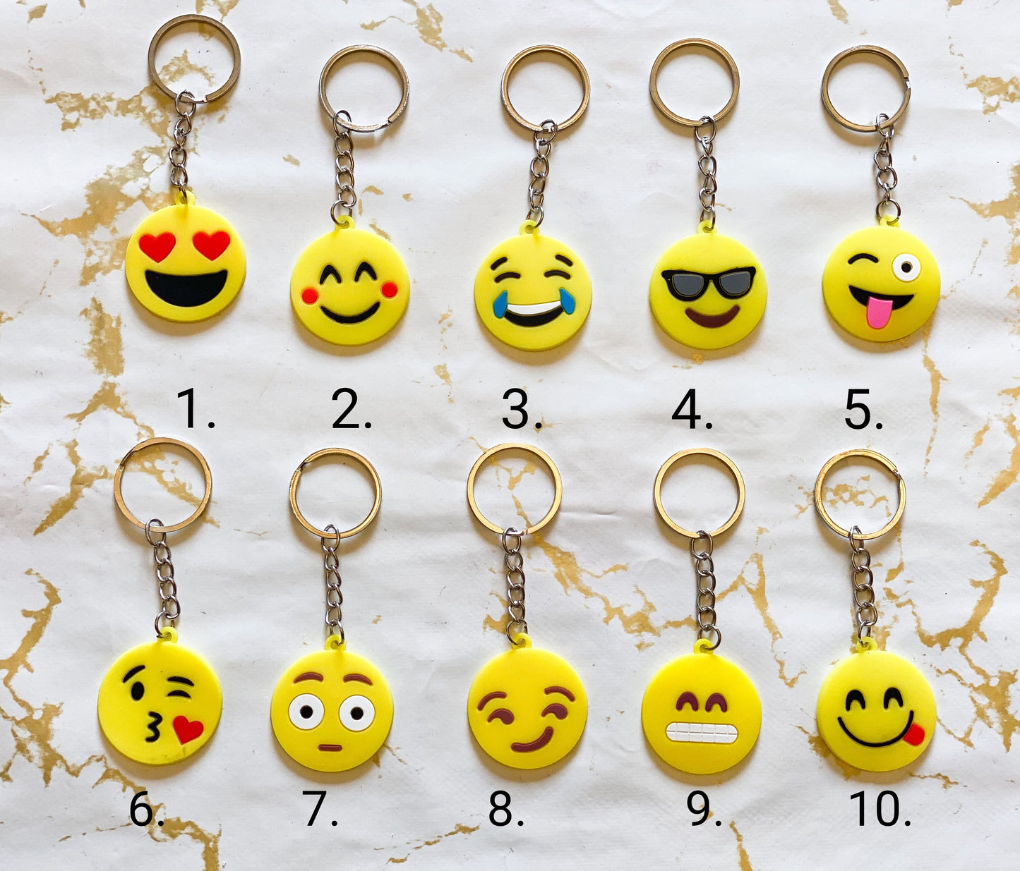 Smiley / Emoji Keychain - Large Range Available!