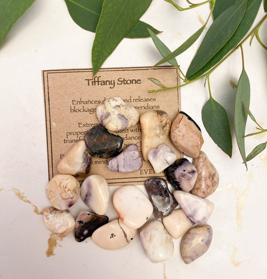 Tiffany Stone Crystal Tumbled Stone - Healing, Transformation & Love