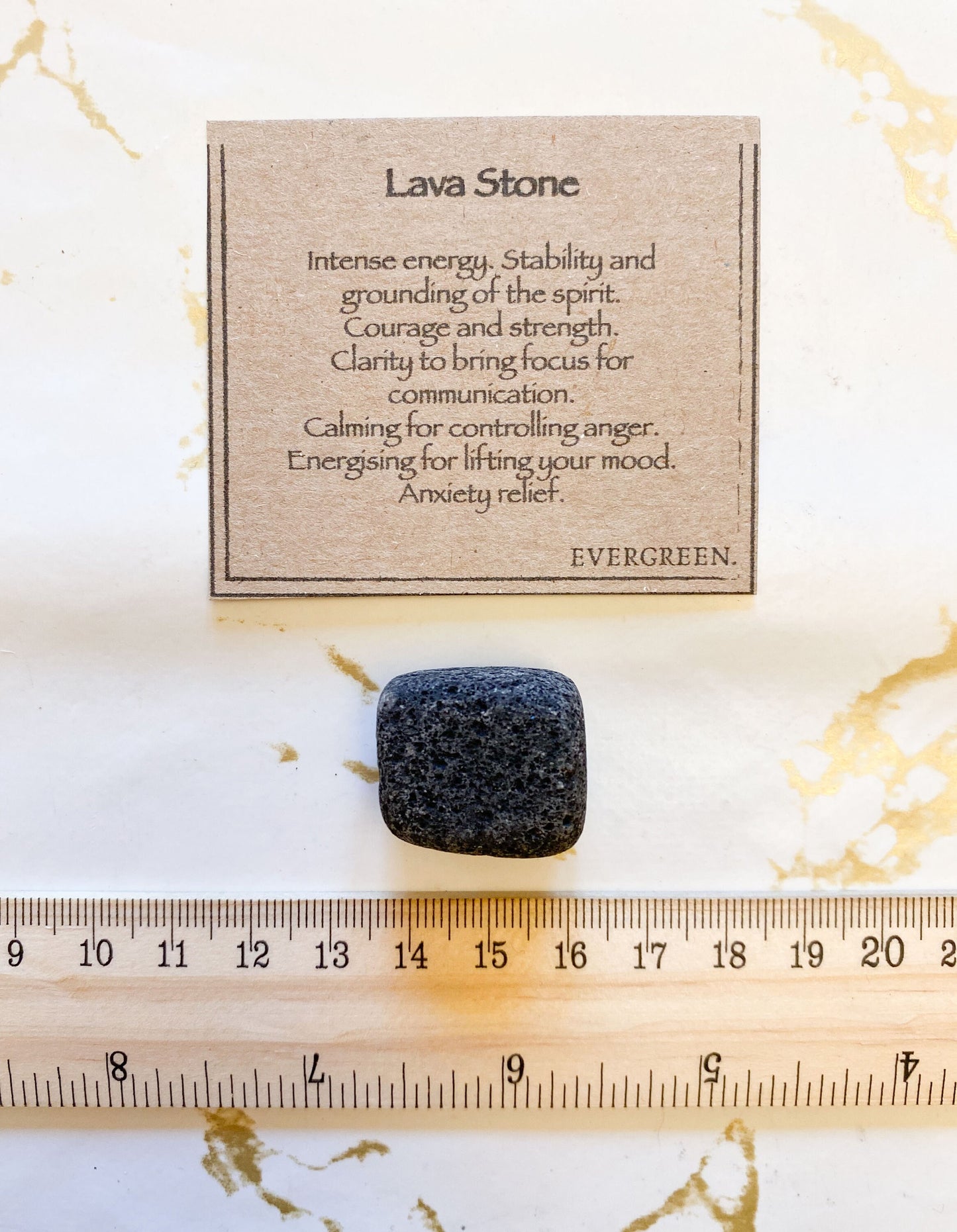 Lava Stone Tumbled Stone - Courage, Strength & Energy
