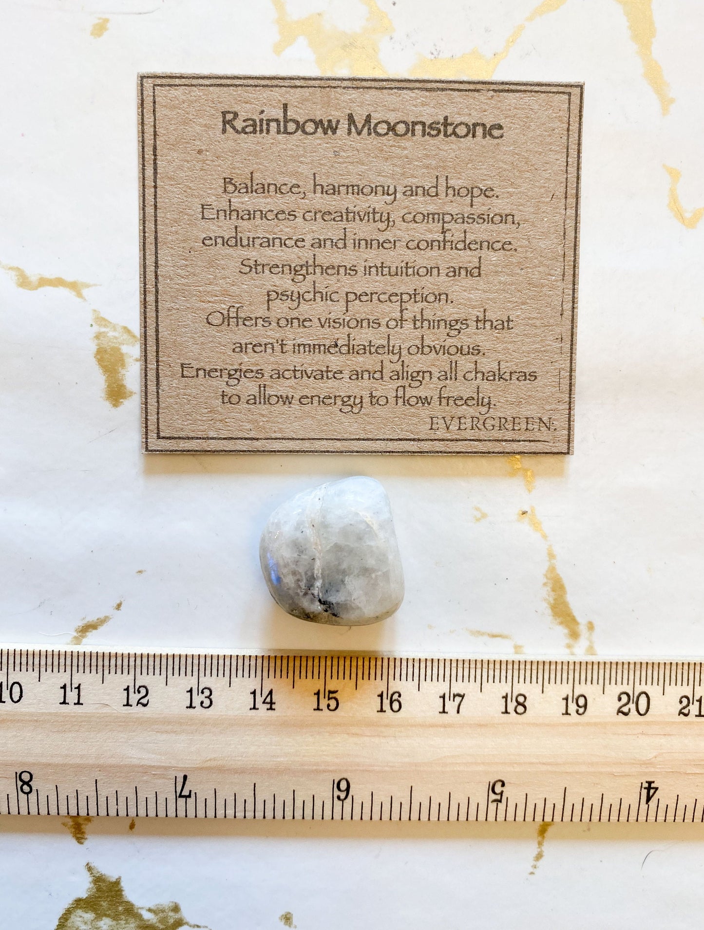 Rainbow Moonstone Crystal Tumbled Stone - Balance, Harmony & Hope