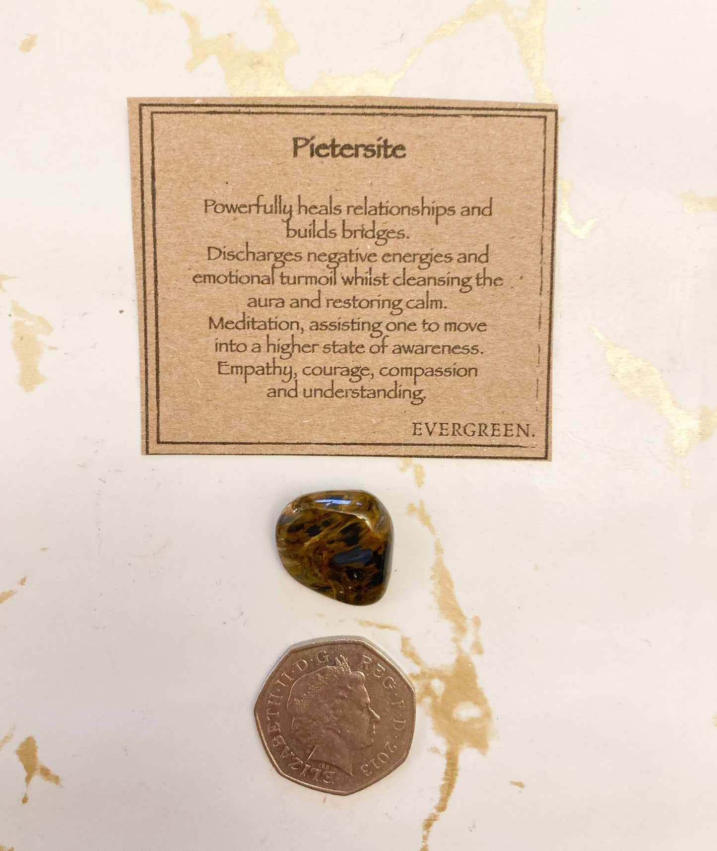 Pietersite Crystal Tumbled Stone - Healing, Compassion & Courage