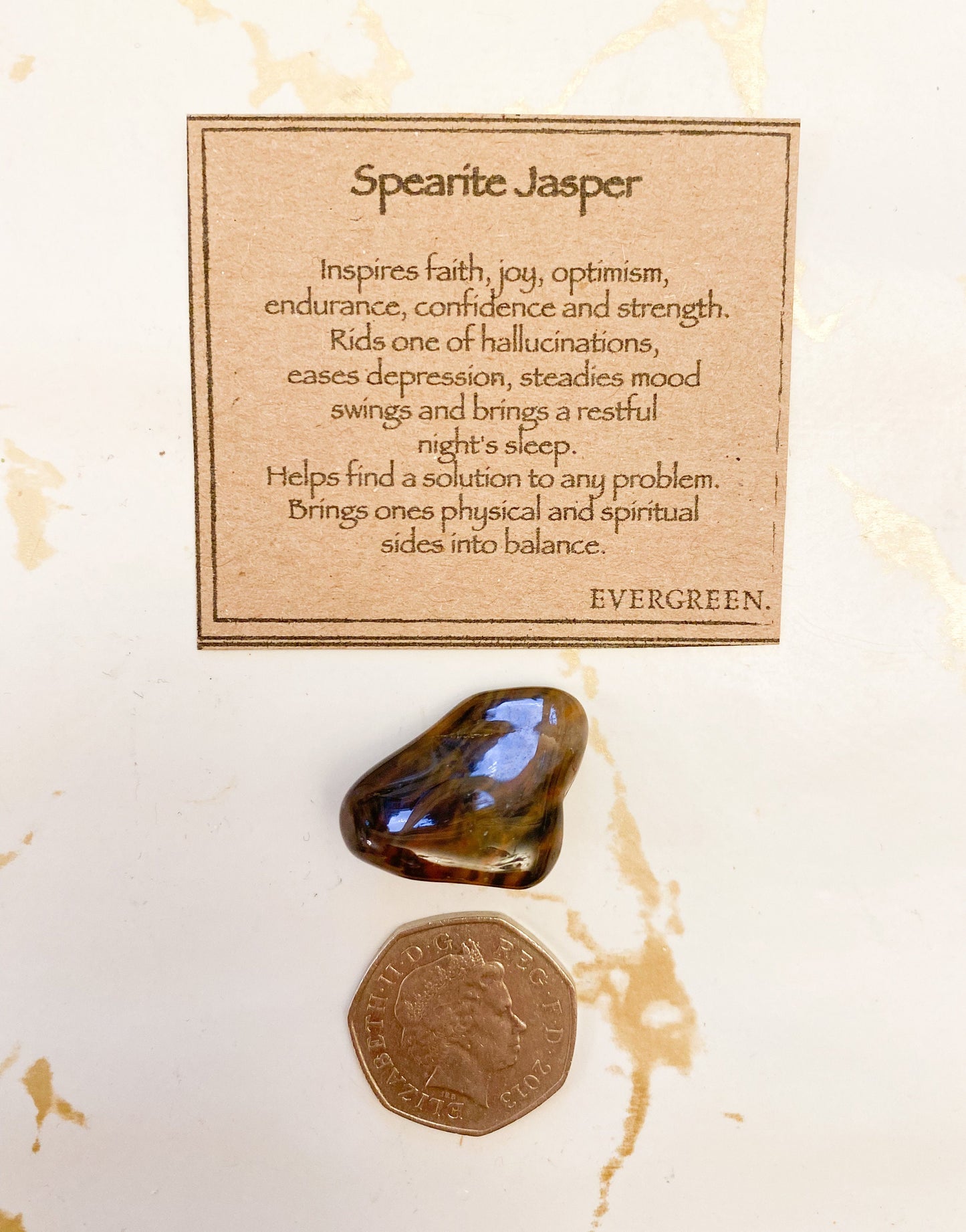 Spearite Jasper Crystal Tumbled Stone - Confidence, Strength & Balance