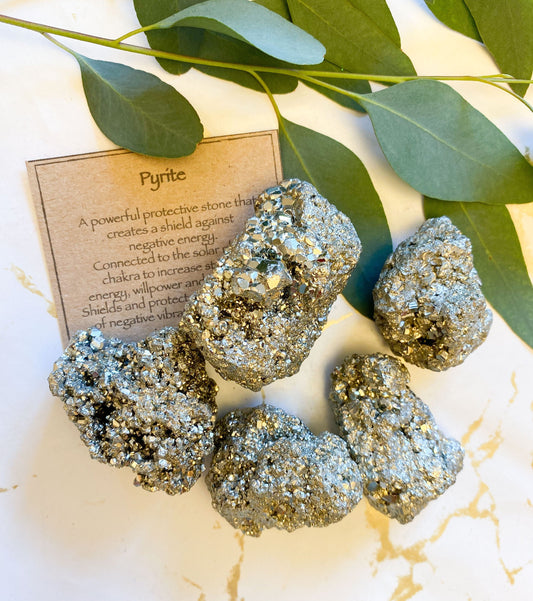 Pyrite Raw Stone - Strength, Protection & Energy