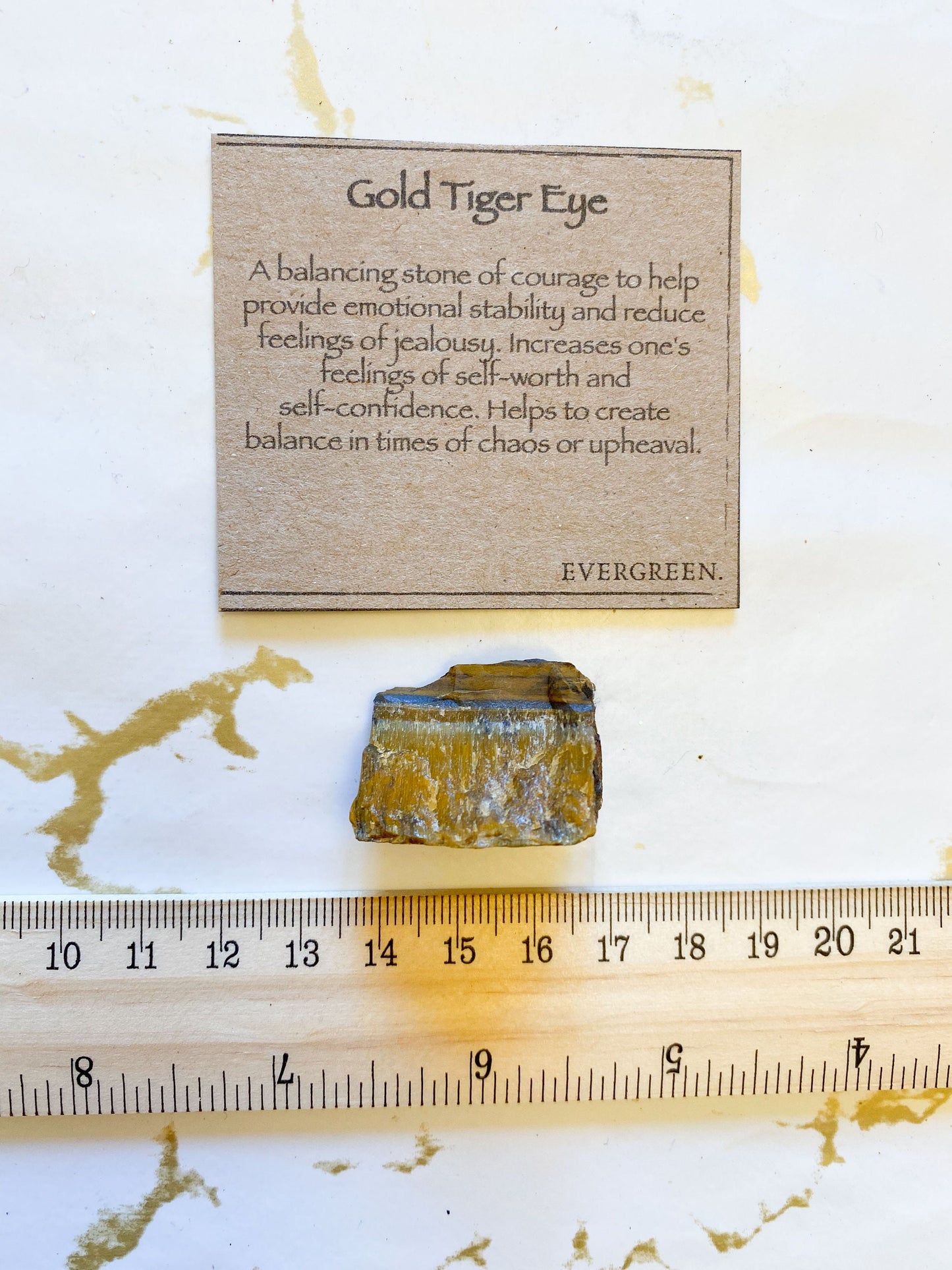 Gold Tiger Eye Raw / Rough Crystal - Stability, Self-Worth & Self - Confidence