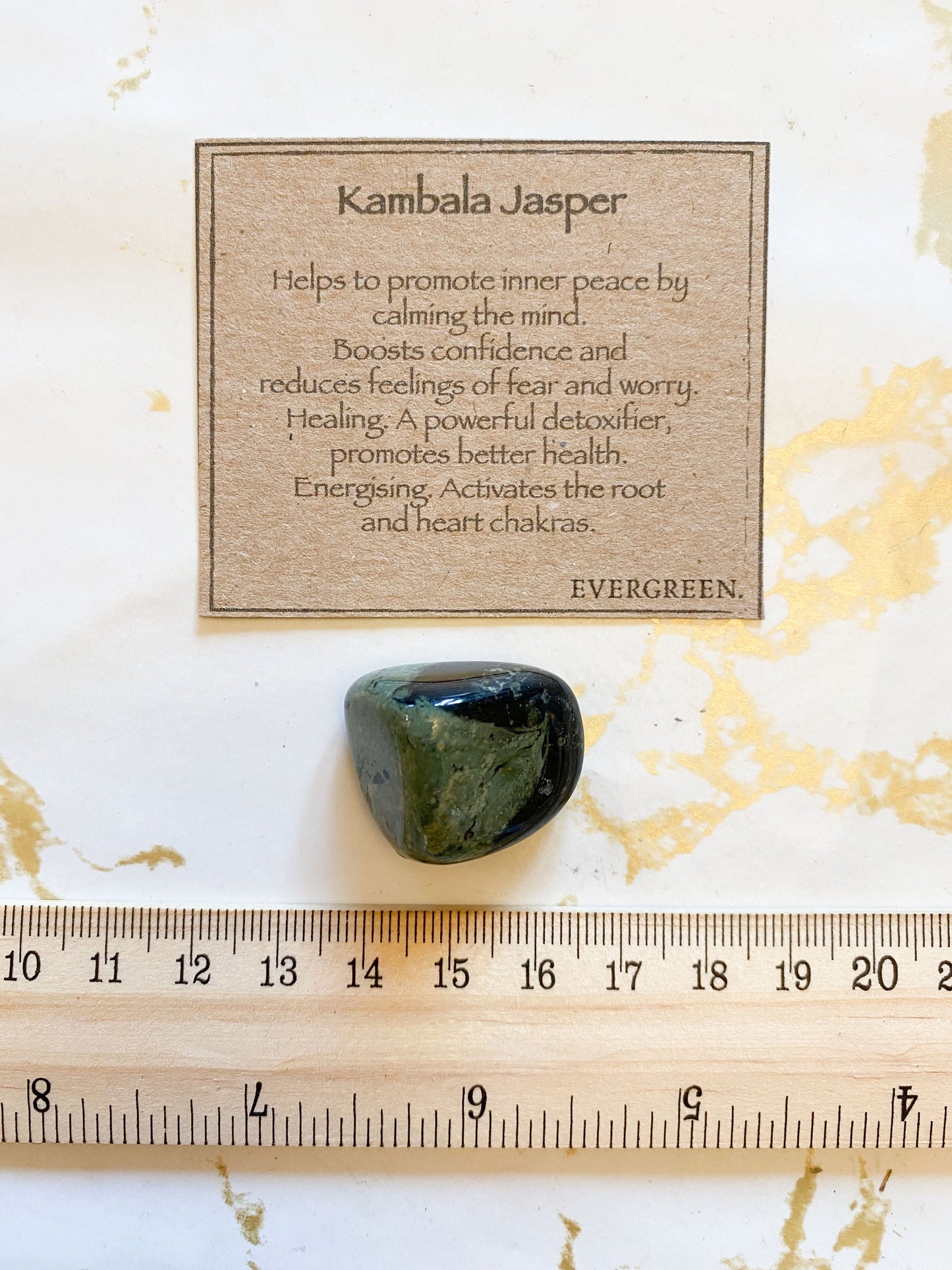 Kambala Jasper Crystal Tumbled Stone - Healing, Calming & Energy