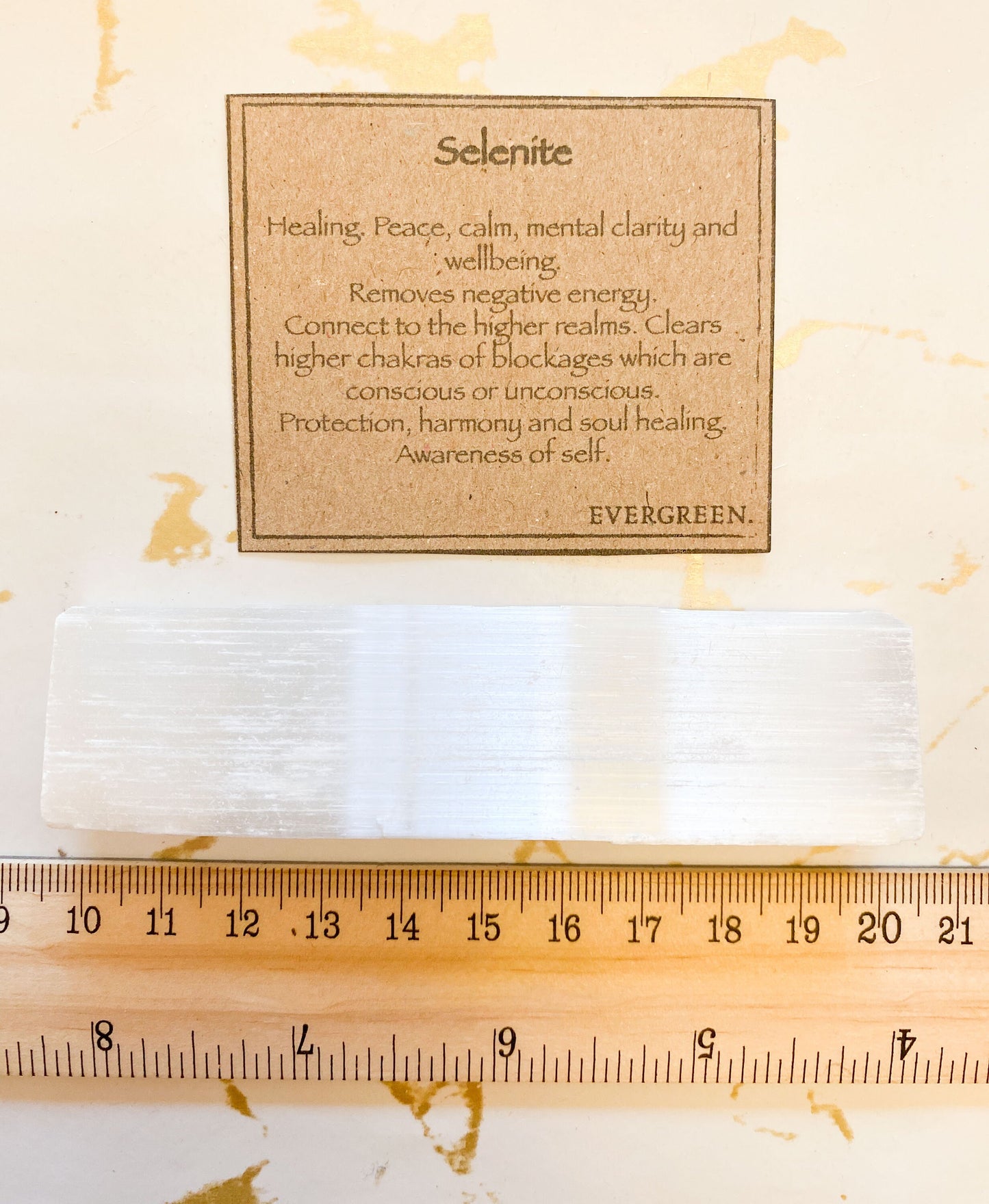 Rough / Raw Selenite Crystal Wand / Stick - Protection, Harmony & Healing