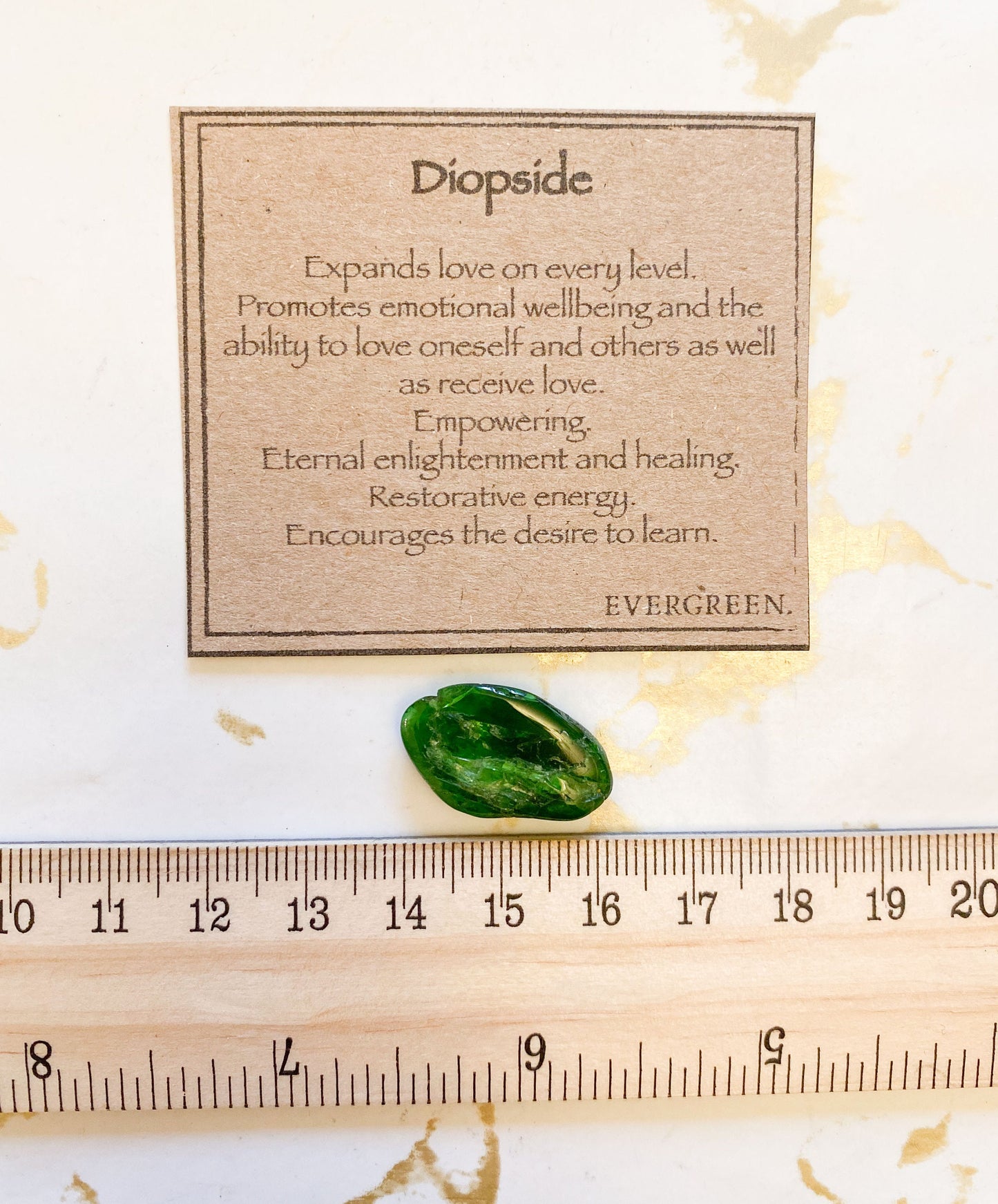 Diopside Crystal Tumbled Stone - Empowering, Healing & Enlightenment