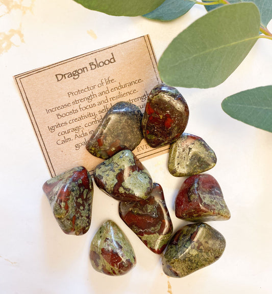 Dragon Blood Crystal Tumbled Stone - Strength, Endurance & Resilience