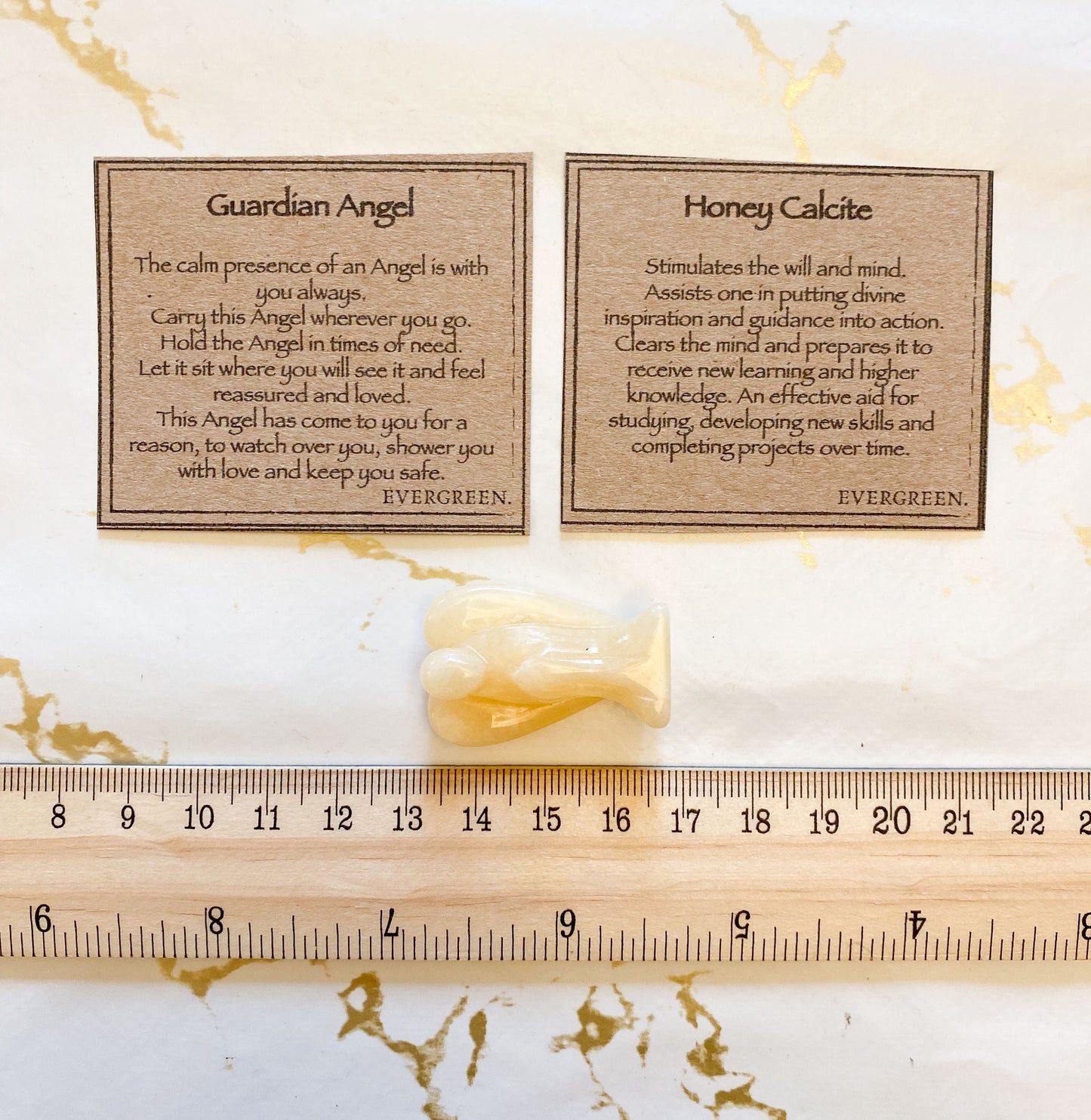 Honey Calcite Crystal Guardian Angel 35mm / 50mm - Peace, Love & Protection