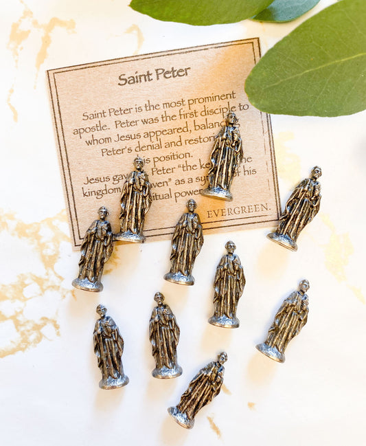 Saint Peter Pewter Figurine - Spiritual Power