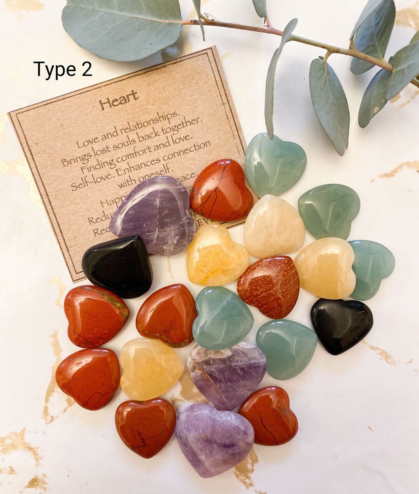 Beautiful Crystal Heart 20-25mm - Wide Variety Of Sizes & Crystal Types Available